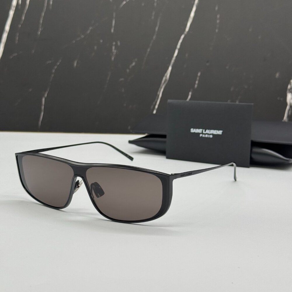 NEW SAINT LAURENT SL605 LUNA 002 SUNGLASSES WOMEN SQUARE BLACK EYEWEAR SL 605
